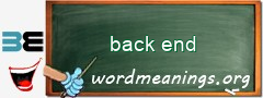 WordMeaning blackboard for back end